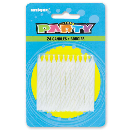 White Birthday Candles