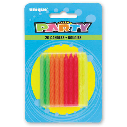 Neon Assorted Birthday Candles