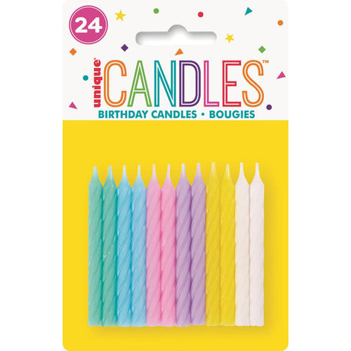 Pastel Birthday Candles
