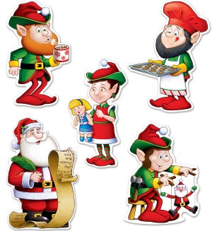 Christmas Elves Cutouts