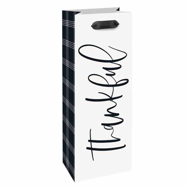 Modern Thanksgiving Wine Gift Bag