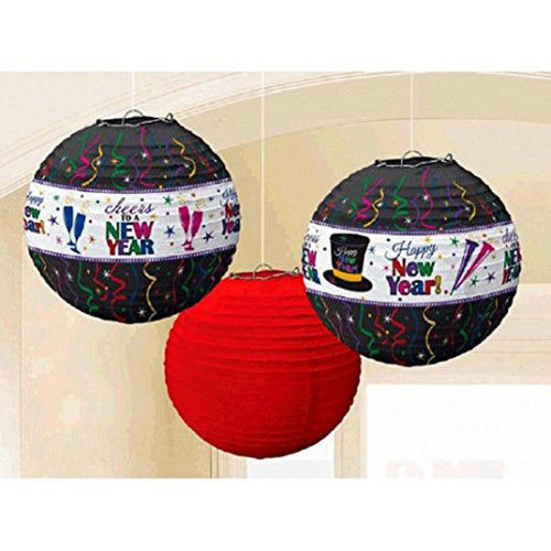 Colourful New Years Paper Lanterns