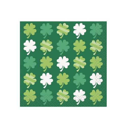 Lucky Clovers Beverage Napkins