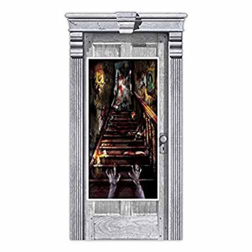Ghostly Staircase Door Poster