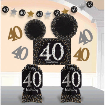 Sparkling Celebration 40th Room Decorating Kit