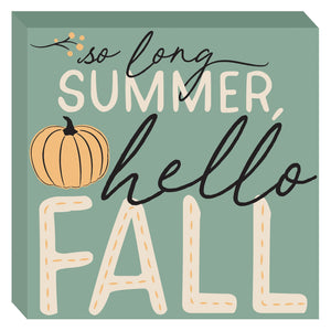 Hello Fall Plaque