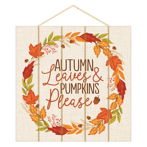 Autumn Leaves Sign