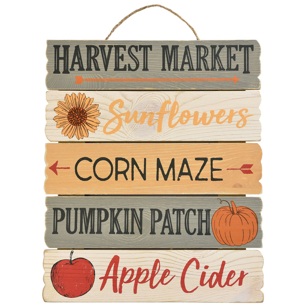 Harvest Market Slatted Sign