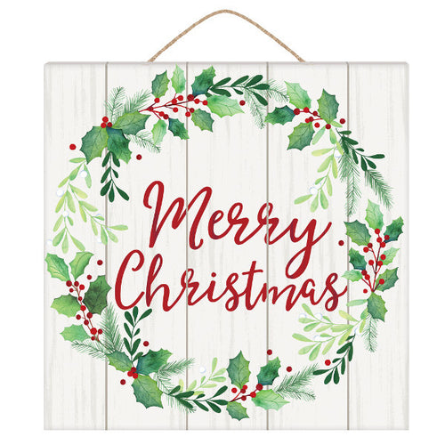 Merry Christmas Wreath Sign