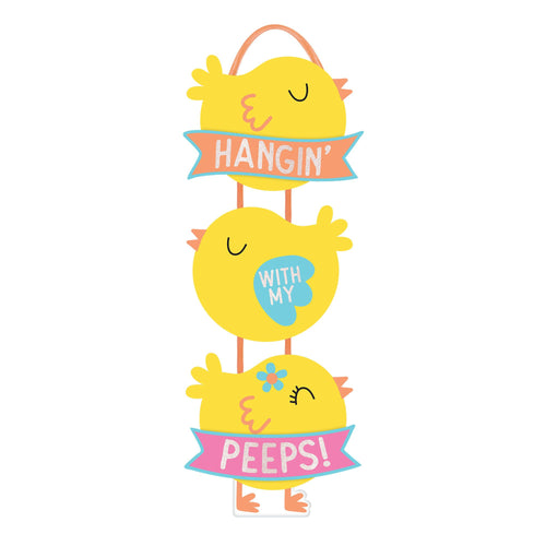 Hanging With My Peeps Glitter Sign