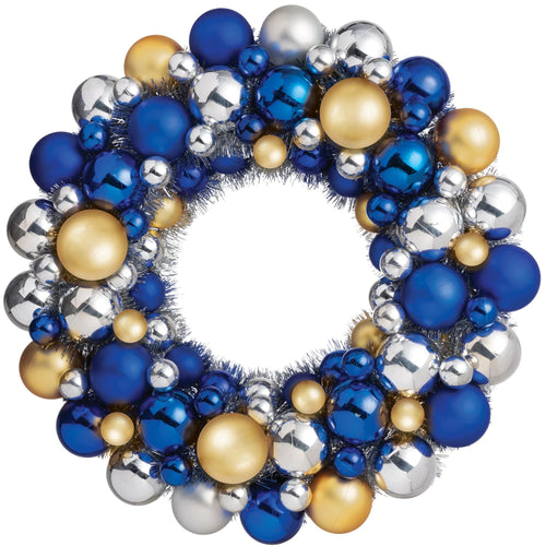 Blue and Gold Wreath