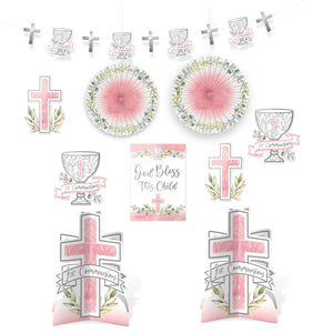 Pink Communion Room Decorating Kit