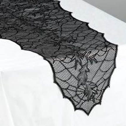 Black Lace Tablerunner