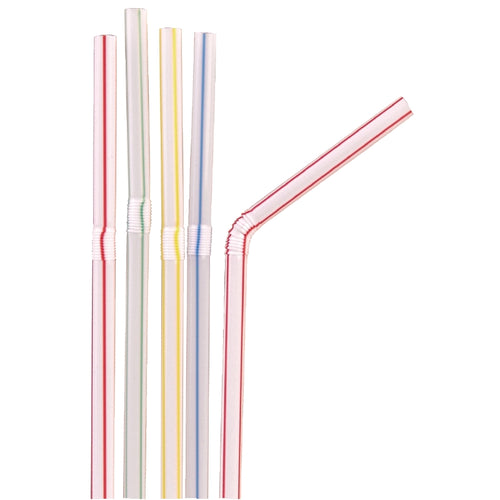 Striped Plastic Straws