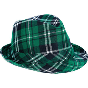 Green Plaid Fedora