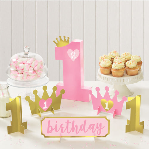 First Birthday Pink Table Decorating Kit