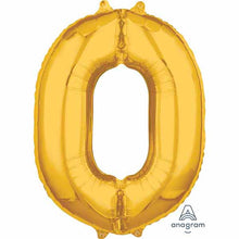 Load image into Gallery viewer, 34&quot; Gold Number Balloon