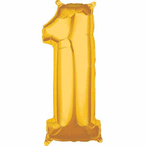 34" Gold Number Balloon