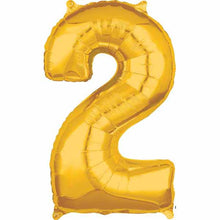Load image into Gallery viewer, 34&quot; Gold Number Balloon