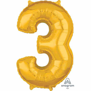 34" Gold Number Balloon