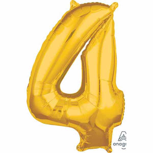 34" Gold Number Balloon