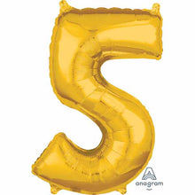 Load image into Gallery viewer, 34&quot; Gold Number Balloon