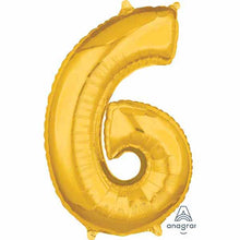 Load image into Gallery viewer, 34&quot; Gold Number Balloon