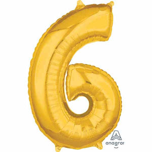 34" Gold Number Balloon
