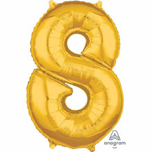 Load image into Gallery viewer, 34&quot; Gold Number Balloon