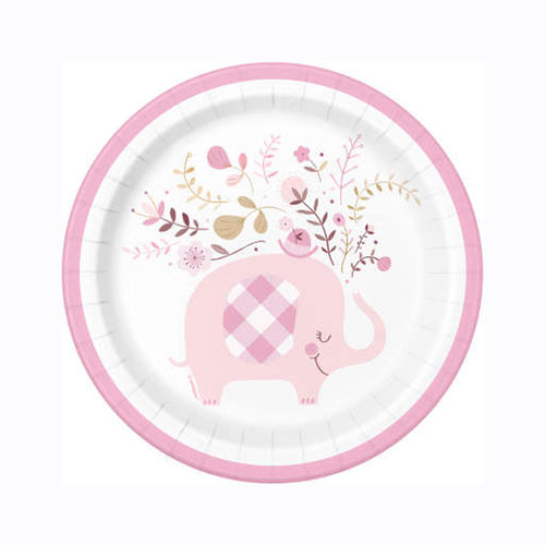 Pink Elephant Dessert Plates