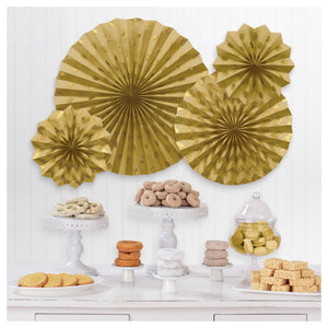 Gold Paper Fans