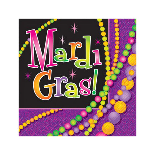 Mardi Gras Beverage Napkins