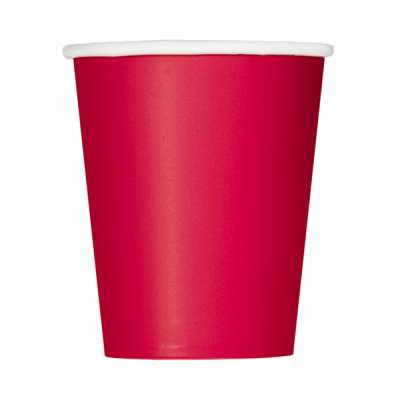Red 9oz Paper Cups
