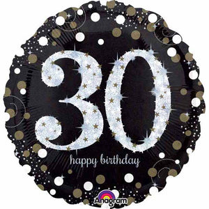 Sparkling 30th Birthday 18" Foil Balloon