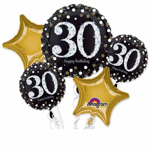 Sparkling Celebration 30th Foil Balloon Set