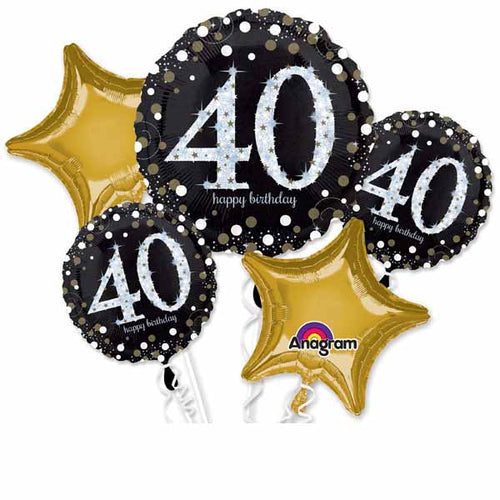 Sparkling Celebration 40th Foil Balloon Set