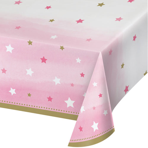 Twinkle Little Star Pink Table Cover