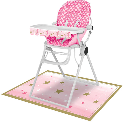 Twinkle Little Star Pink High Chair Kit