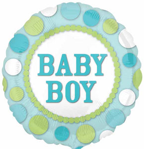 Blue & Green Baby Boy 18" Foil Balloon