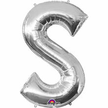 Load image into Gallery viewer, 34&quot; Silver Letter Balloon