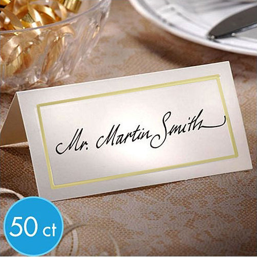 Gold Trim Placecards - 50ct