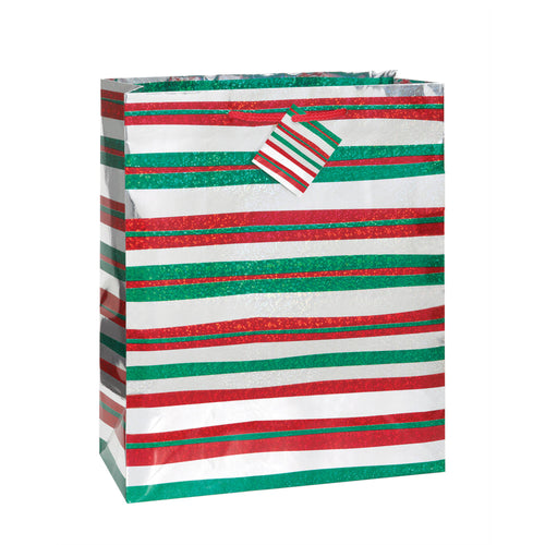 Christmas Stripes XL Gift Bag