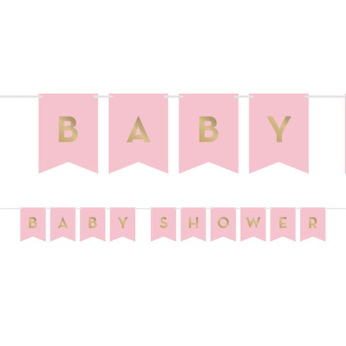 Pink & Gold Baby Banner