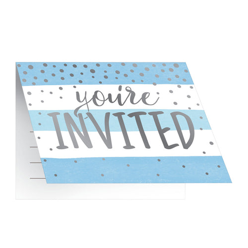 Blue & Silver Invitations