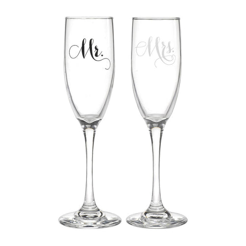 Mr & Mrs Elegant Flutes - 2ct