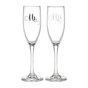Mr & Mrs Elegant Flutes - 2ct