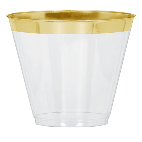 9oz Gold Trim Tumblers