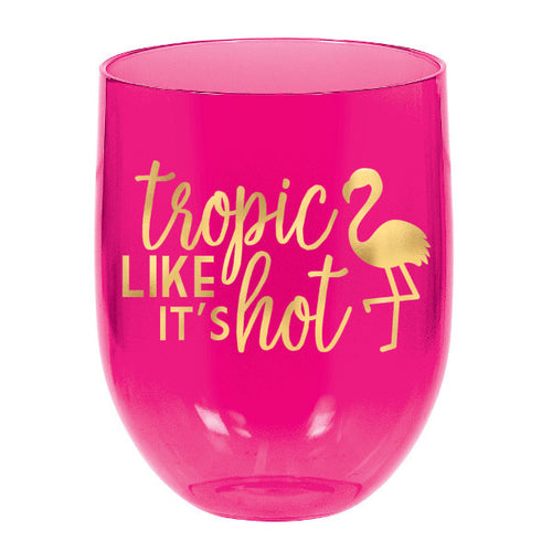 Tropic Like it's Hot Wine Glass