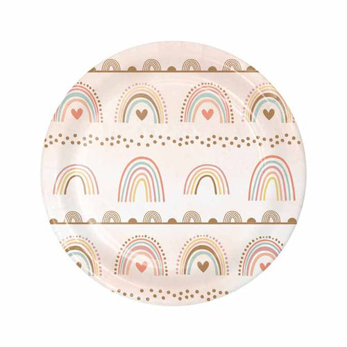 Boho Rainbow Dessert Plates