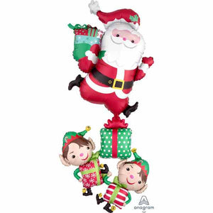 Santa & Elves 63" Foil Balloon